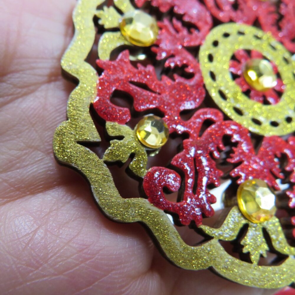 Asian Red & Gold (6) Table Setting Set - Picture 5 of 11